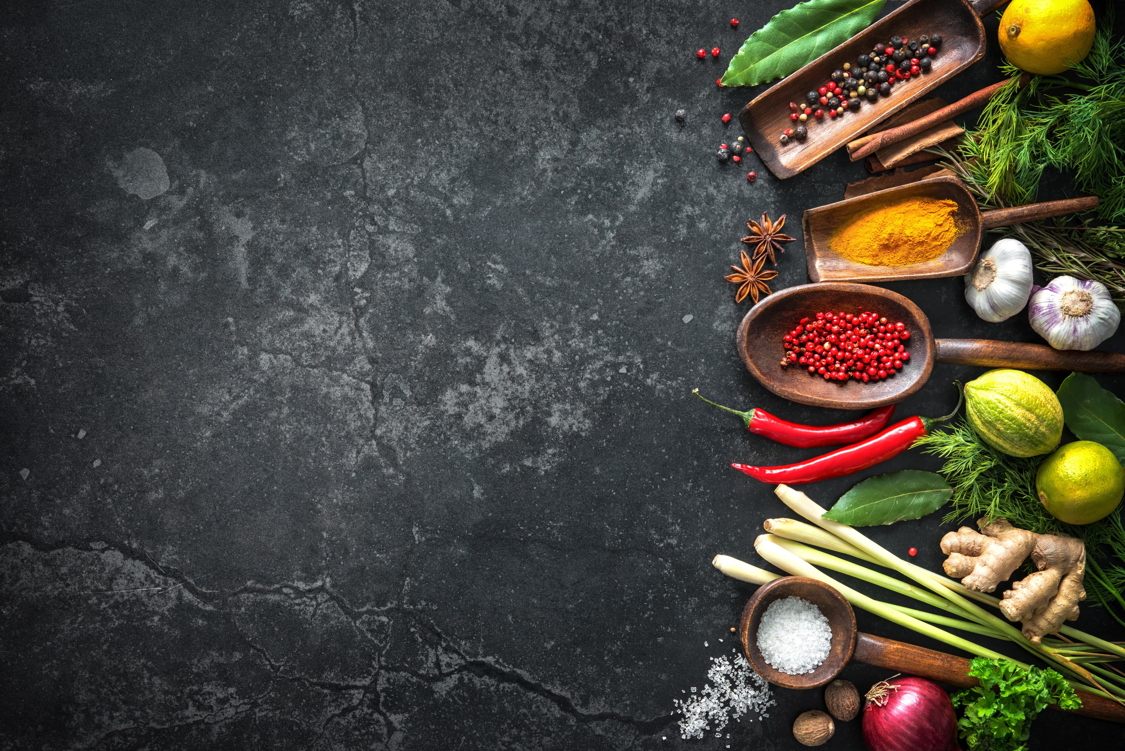 Colorful spices background